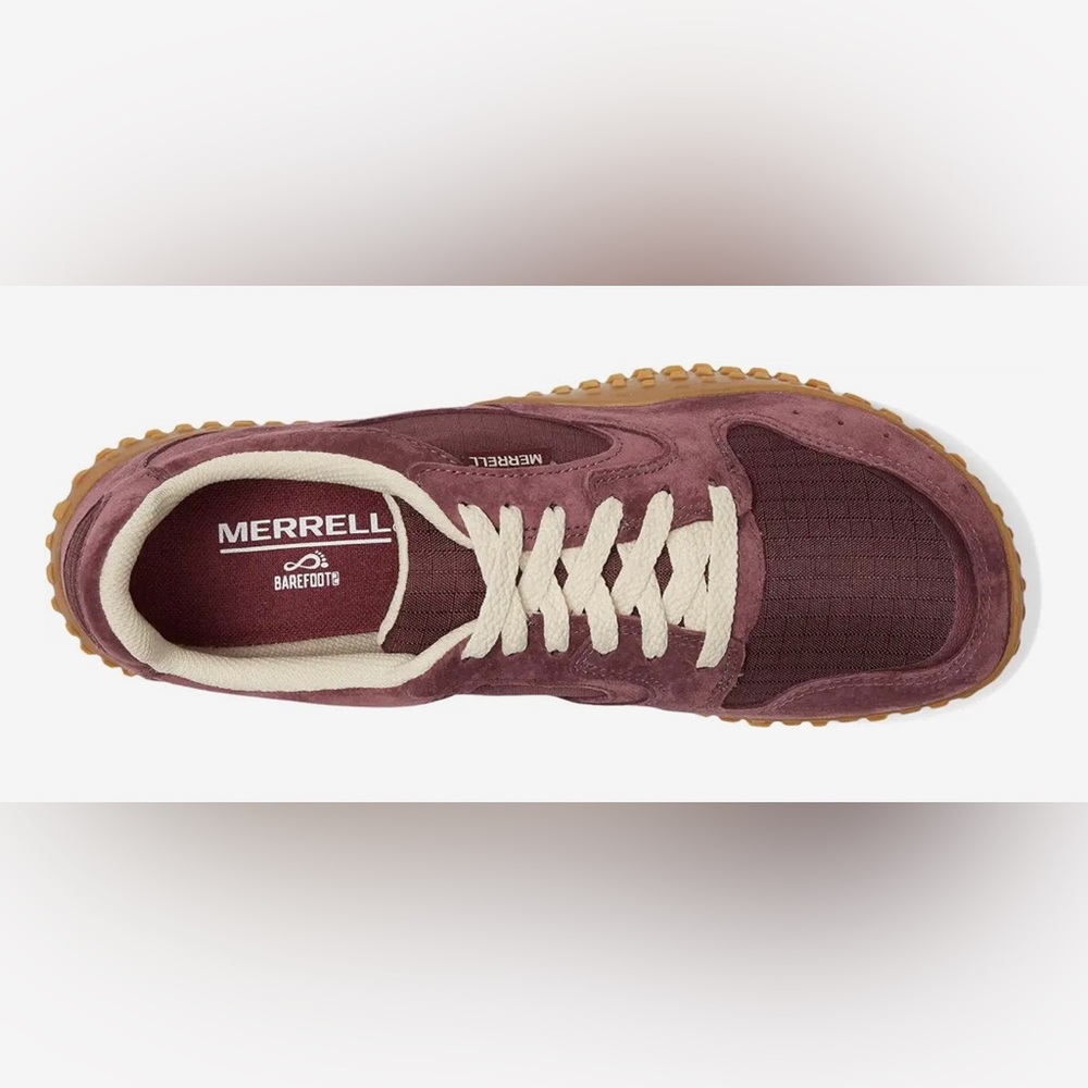 Merrell Women's Burgundy Suede Trail Sneaker - Picture 2 of 12